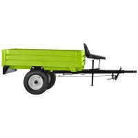 Tipping towed trailer 150X110 cm, with brakes - COD. 9D0321