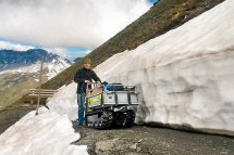 Grillo Dumper 507 working in the alpine cottage Garibaldi at the Stelvio pass. 